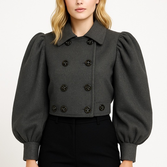 Dolce & Gabbana Jackets & Blazers - Dolce & Gabbana Gray Soft Balloon Sleeve Jacket 36 XS